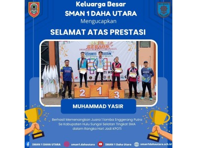 Juara Enggrang Putra Tingkat SMA Se Kabupaten HSS