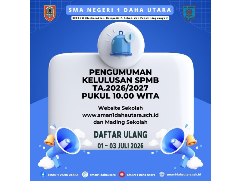 PENGUMUMAN KELULUSAN SPMB TA.2026/2027