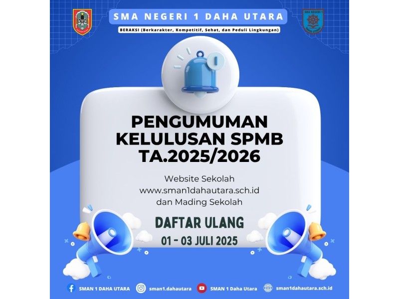 PENGUMUMAN KELULUSAN SPMB TA.2025/2026